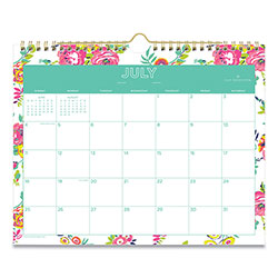 Blue Sky Day Designer Peyton Academic Wall Calendar, Floral Artwork, 11 x 8.75, White Sheets, 12-Month (July to June): 2023 to 2024