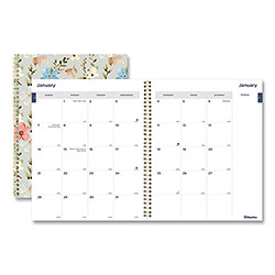 Blueline Monthly 14-Month Planner, Spring Floral Watercolor Artwork, 11 x 8.5, Multicolor Cover, 14-Month (Dec to Jan): 2023 to 2025