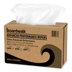 Boardwalk Advanced Performance Wipers, White, 9x16 3/4, 10 Pack Dispensers of 100, 1000/Ct