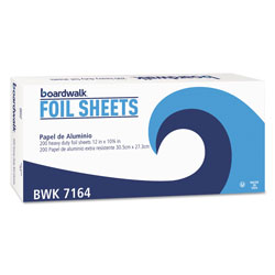Boardwalk Heavy-Duty Aluminum Foil Pop-Up Sheets, 12 in x 10 3/4 in, 200/Box, 12 Boxes/Carton