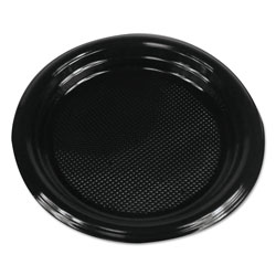 Boardwalk Hi-Impact Plastic Dinnerware, Plate, 6 in Diameter, Black, 1000/Carton