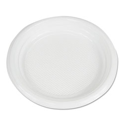 Boardwalk Hi-Impact Plastic Dinnerware, Plate, 6 in Diameter, White, 1000/Carton