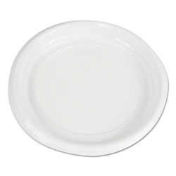 Boardwalk Hi-Impact Plastic Dinnerware, Plate, 9 in dia, White, 500/Carton