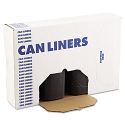 Boardwalk High-Density Can Liners, 60 gal, 14 microns, 38 in x 58 in, Black, 200/Carton