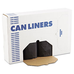 Boardwalk Low Density Repro Can Liners, 56 gal, 1.2 mil, 43 in x 47 in, Black, 100/Carton