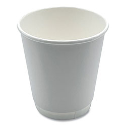 Boardwalk Paper Hot Cups, Double-Walled, 10 oz, White, 25/Pack