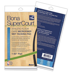 Bona® SuperCourt Athletic Floor Care Microfiber Wet Tacking Pad, 60 in, Light/Dark Blue