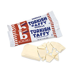 Bonomo Turkish Taffy, Vanilla, 1.5 oz Bars, 24/Box