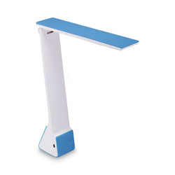 Bostitch® Konnect Rechargeable Folding LED Desk Lamp, 2.52 in x 2.13 in x 11.02 in, Gray/Blue