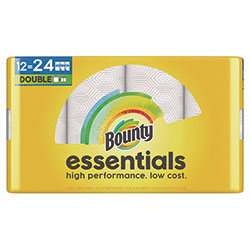 Bounty Essentials Select-A-Size Kitchen Roll Paper Towels, 2-Ply, 108 Sheets/Roll, 12 Rolls/Carton