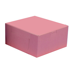 BOXit Pink Bakery Box, 14 in x 14 in x 6 in