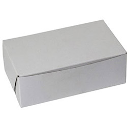 BOXit White Bakery Box, 6.25 in x 3.75 in x 2.125 in