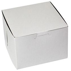BOXit White Bakery Box, 5.5 in x 5 in x 4 in