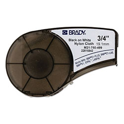 Brady BMP®21 Plus Series B-430 Clear Polyester Component/Panel Label, 16 ft L x 0.75 in W, Black on White
