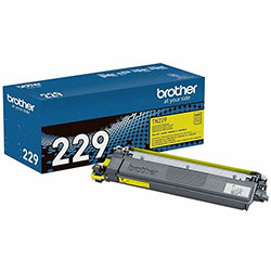 Brother Genuine TN229Y Standard Yield Yellow Toner Cartridge, Laser, Yellow, Standard Yield, 1,200 Pages