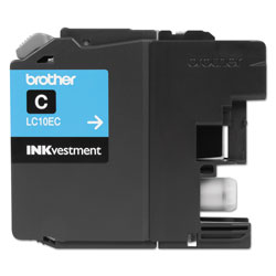 Brother LC10EC INKvestment Super High-Yield Ink, 1200 Page-Yield, Cyan