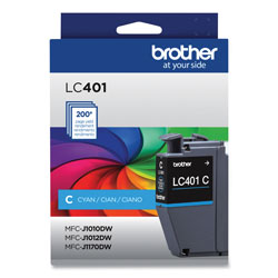 Brother LC401CS Ink, 200-Page-Yield, Cyan