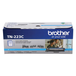 Brother TN223C Toner, 1300 Page-Yield, Cyan (BRTTN223C)