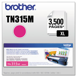 Brother TN315M High-Yield Toner, 3500 Page-Yield, Magenta