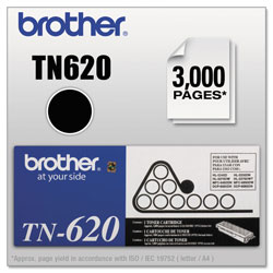 Brother TN620 Toner, 3000 Page-Yield, Black