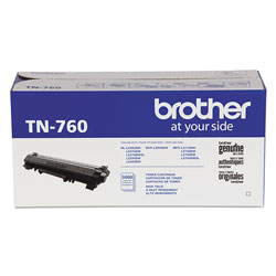 Brother TN760 High-Yield Toner, 3,000 Page-Yield, Black (BRTTN760)