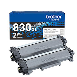 Brother TN830XL High-Yield Toner, 3,000 Page-Yield, Black, 2/Pack