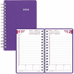 Brownline DuraFlex Daily Appointment Planner, Daily, Monthly, 12 Month, January 2024, December 2024