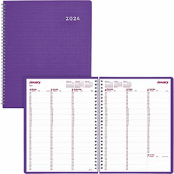 Brownline DuraFlex Weekly Appointment Planner, Weekly, 12 Month, January 2024, December 2024