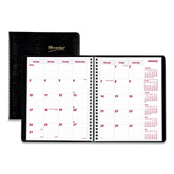 Brownline Essential Collection 14-Month Ruled Monthly Planner, 8.88 x 7.13, Black Cover, 14-Month (Dec to Jan): 2023 to 2025