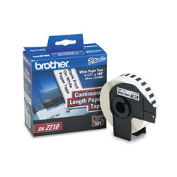 Brother Continuous Paper Label Tape, 1.1 in x 100 ft Roll, White