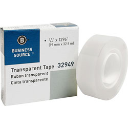 Business Source All-Purpose Tape, 1" Core, 3/4" x 1296", Clear