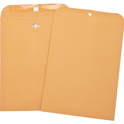 Business Source Heavy-duty Clasp Envelopes, 8-3/4 in x 11-1/2 in, Brown Kraft