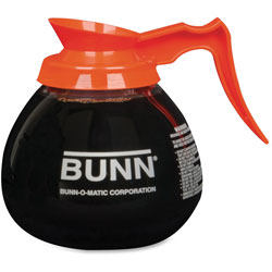 Bunn 12 Cup Decaffeinated Decanter, Clear/Orange