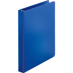 Business Source 35% Recycled D-Ring Binder, 1 in Capacity, Blue