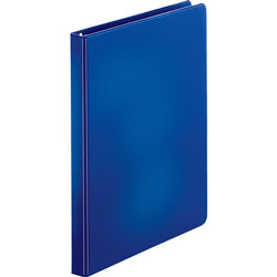 Business Source 35% Recycled Round Ring Binder, 1/2 in Capacity, Blue