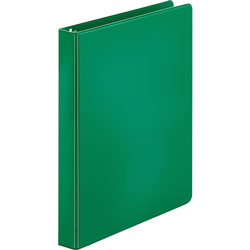 Business Source 35% Recycled Round Ring Binder, 1 in Capacity, Green