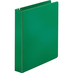 Business Source 35% Recycled Round Ring Binder, 1 1/2 in Capacity, Green