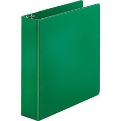 Business Source 35% Recycled Round Ring Binder, 2 in Capacity, Green