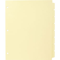 Business Source 8-Tab Indexed Sheet Dividers, Yellow