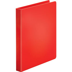 Business Source Binder, Round Rings, 1 in Cap, 8-1/2 inx11 in, 4/BD, Red