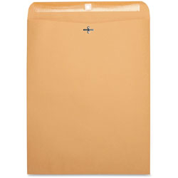Business Source Clasp Envelopes, 28 lb., 12" x 15-1/2", Brown Kraft