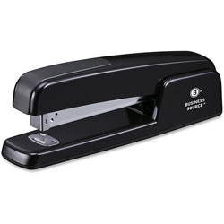 Business Source Die-Cast Desk Stapler, 20 Sheet Cap, 210 Pcs, Black