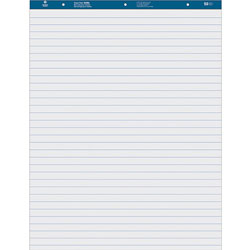 Business Source Easel Pad, Ruled, 50 Sheets, 27" x 34", 4 Pack, White