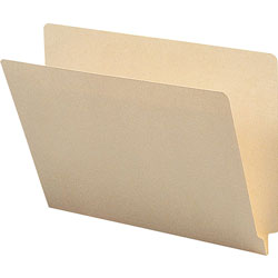 Business Source End Tab Folders, Straight Tab, Letter, 9-1/2 inFront, 100/BX, Manilla
