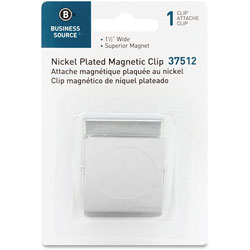 Business Source Magnetic Metal Clip, 1.50 in, Chrome