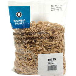 Business Source Rubber Bands, Size 10, 1 lb bag, Natural Crepe