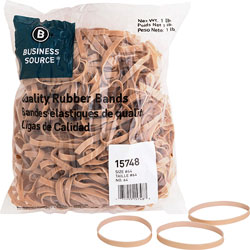 Business Source Rubber Bands, Size 64, 1 lb bag, Natural Crepe