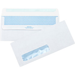 Business Source Self-Seal Envelopes, Std Wind., No. 10, 4-1/2 inx9-1/2 in, 500/BX, White