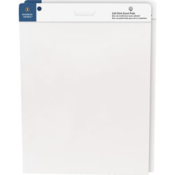 Business Source Self-Stick Easel Pads, 25 inx30 in, 30 Shts/Pad, 2/PK, White