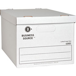 Business Source Storage File, Letter/Legal, 12 inx15 inx10 in, 12/CT, White